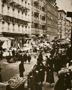 Street Market on Orchard Street, Lower East Side, New York, USA by Frederick Bradley