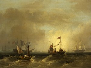 Seascape with Boats by Frederick Calvert