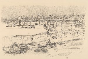 Bathing Beach, Bass Rocks by Frederick Childe Hassam