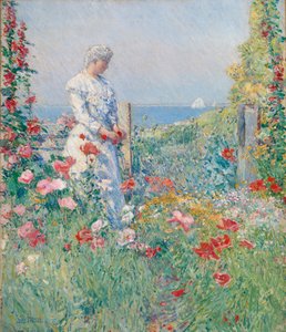 In the Garden Celia Thaxter in Her Garden by Frederick Childe Hassam