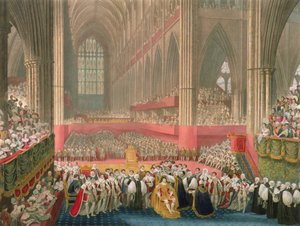 The Coronation of George IV in Westminster Abbey by Frederick Christian Lewis