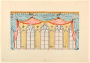 Window Decoration, Probably for the East Wall of the Music Room, Royal Pavilion, Brighton, 1820 by Frederick Crace