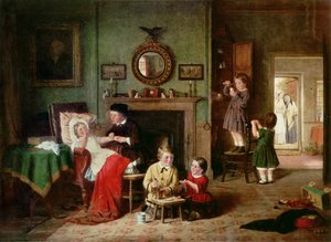 Playing at Doctors by Frederick Daniel Hardy