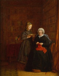 Portrait of Mrs Hearne and her Grand-niece Fanny Sowman by Frederick Daniel Hardy