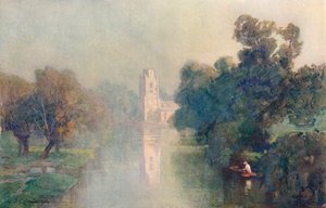 Morning Mists, Hemingford Grey by Frederick George Cotman