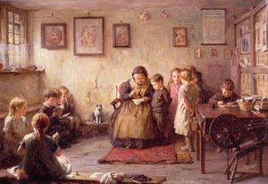 The Dame School by Frederick George Cotman