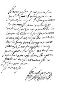 Letter by Henrietta Maria, Queen of Charles I, 17th century by Frederick George Netherclift