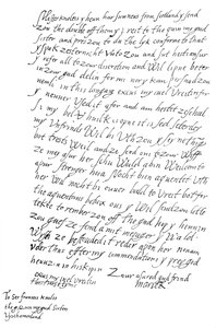 Letter by Mary Queen of Scots to Sir Francis Knollys