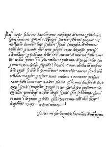 Letter by Michelangelo Buonarroti