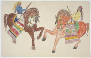 Two Men on Horseback by Frederick Gokliz