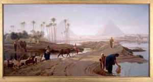 The Subsiding of the Nile, 1873 by Frederick Goodall