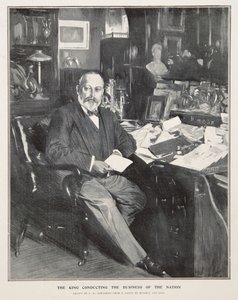 King Edward VII conducting the business of the nation by Frederick Henry Townsend