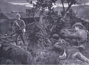 Degenerate Warfare: Boers Sniping a Sentry, from After Pretoria: The Guerilla War by Frederick Judd Waugh