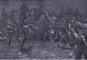 Major Boole-Smith Tackles De Wet, from After Pretoria: The Guerilla War by Frederick Judd Waugh