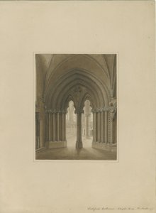 Interior of Lichfield Cathedral - Chapter House Doorway by Frederick Mackenzie