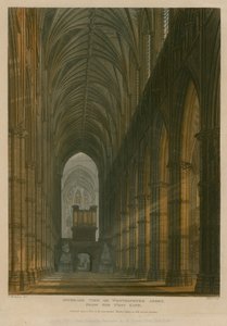 Interior view of Westminster Abbey, London, from the West Gate by Frederick Mackenzie