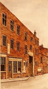 Bull and Mouth Inn, St. Martin le Grand by Frederick Nash