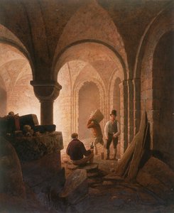 Crypt of St Mary-le-Bow, London by Frederick Nash
