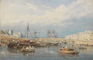The Seine with Notre Dame by Frederick Nash