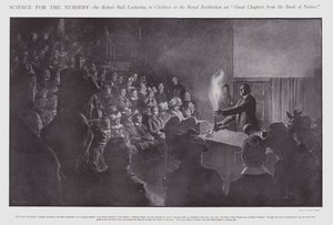 Sir Robert Ball lecturing to children at the Royal Institution by Frederick Pegram