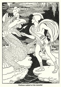 Cadmus Rushed at the Monster by Frederick Richardson