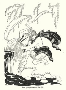 Pan Grasped Her as She Fell by Frederick Richardson