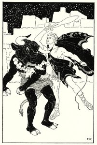 There ensued the most awful fight between Thesus and the Minotaur that ever happened
