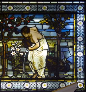 London, Thomas Goode Showroom, South Audley Street, GE Cooke, attributed Frederick Vincent Hart, Classical Maidens In A Garden