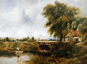 Dedham Lock by Frederick Waters Watts