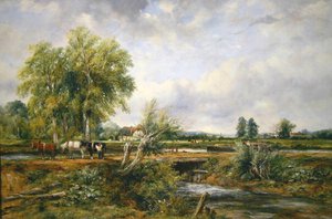 Pastoral landscape by Frederick Waters Watts