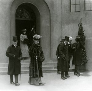 King George V and Queen Mary at the London Zoo Aquarium by Frederick William Bond