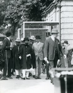 Sir Peter Chalmers Mitchell with Ethiopian Regent Haile Selassie and his entourage, London Zoo by Frederick William Bond
