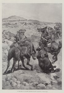 On the Heels of the Boers, Mounted Infantry attacking a Wagon Train