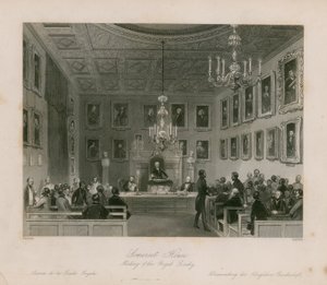 Somerset House, meeting of the Royal Society by Frederick William Fairholt