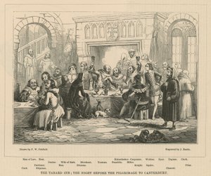 The Tabard Inn, the night before the pilgrimage to Canterbury
