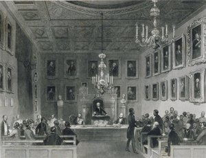 View of the Interior of Somerset House, Showing a Meeting of the Royal Antiquarian Society by Frederick William Fairholt