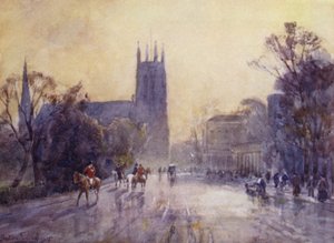The Parish Church and Pump-Room, Leamington by Frederick William Newton Whitehead