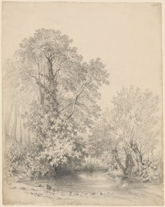Trees by the River at Castle Bromwich by Frederick William Watts