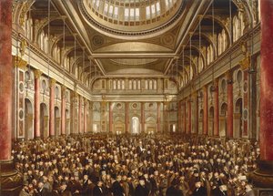Interior of the Manchester Exchange by Frederick and Saunders H.L. (19th Century) Sargent