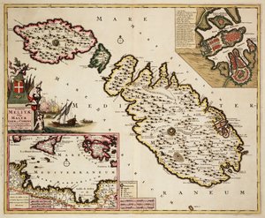 Map of Malta, Gozo and Comino