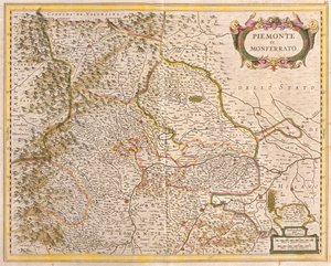 Map of Piemont, Italy by Frederick de Wit
