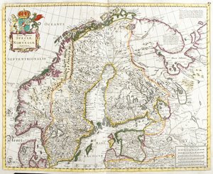 Map of Sweden and Norway