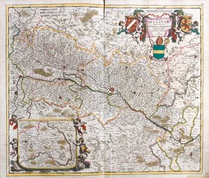 Map of the Duchy of Alsace, France by Frederick de Wit