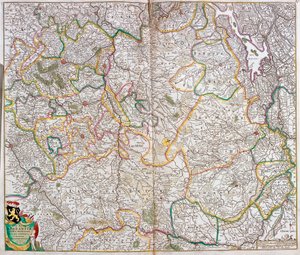 Map of the Duchy of Brabant (Belgium, Netherlands) by Frederick de Wit