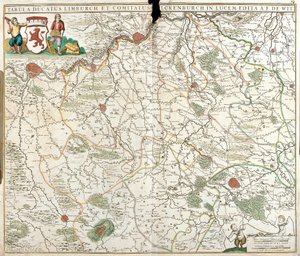 Map of the Duchy of Limburg (Belgium) by Frederick de Wit