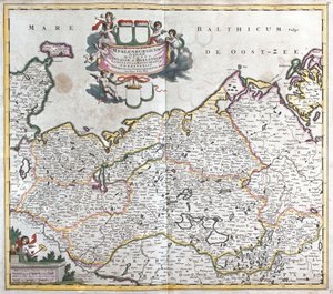 Map of the Duchy of Mecklenburg Schwerin (Germany) by Frederick de Wit