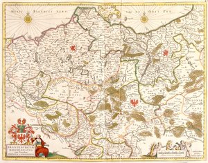 Map of the Margraviate of Brandenburg (Germany) by Frederick de Wit