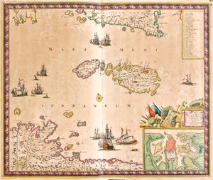 Map of the island of Malta