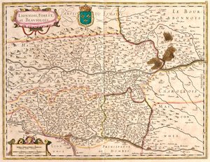 Maps of territories Lyon and Beaujolais (France) by Frederick de Wit