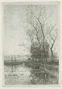 The Little Bridge by Fredericus Jacobus van Rossum du Chattel (signed by artist)